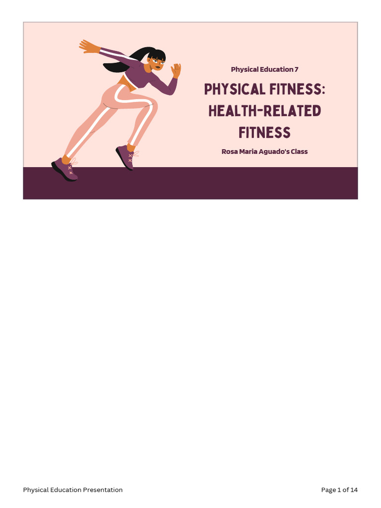 Understanding Physical Fitness Components | PDF | Physical Fitness ...