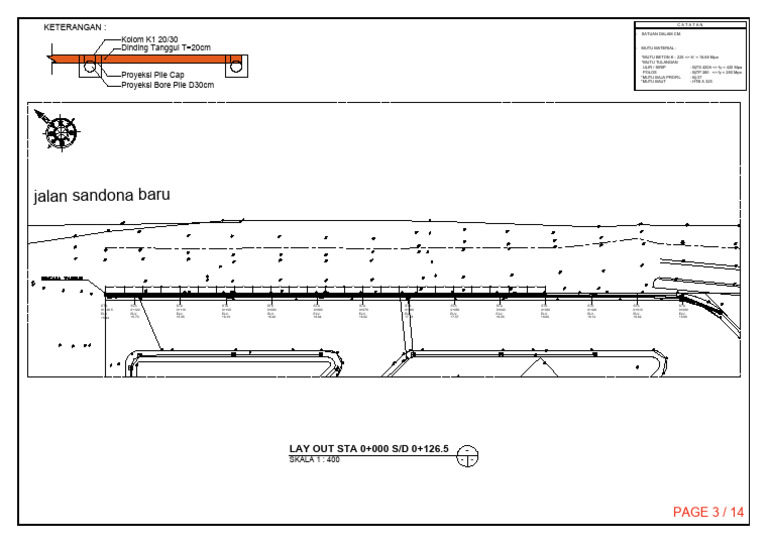 Jalan Sandona Baru Layout and Specifications | PDF