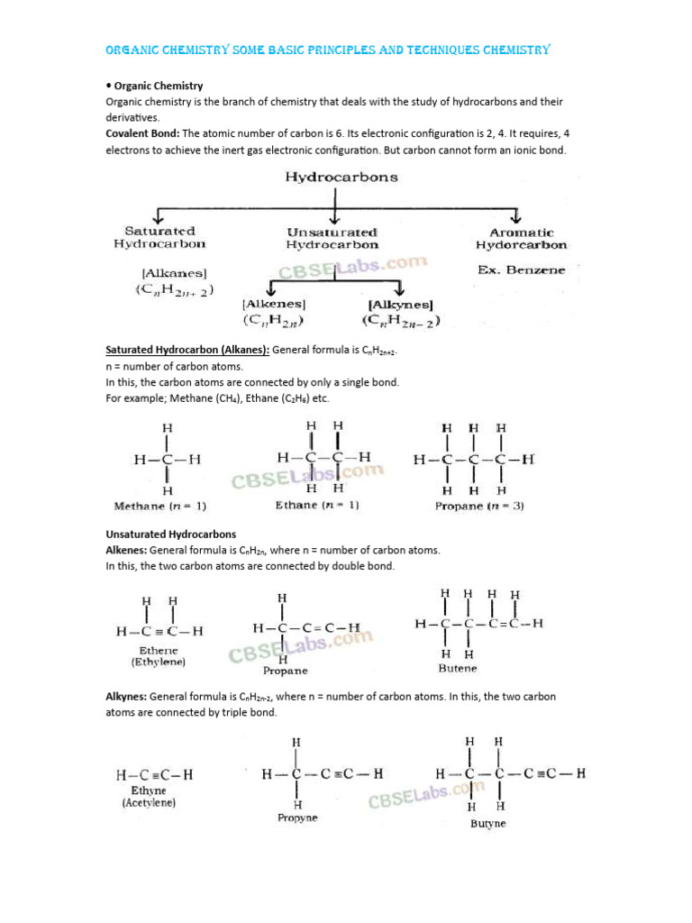 Organic Chemistry Basics and Techniques | PDF | Alkene | Isomer