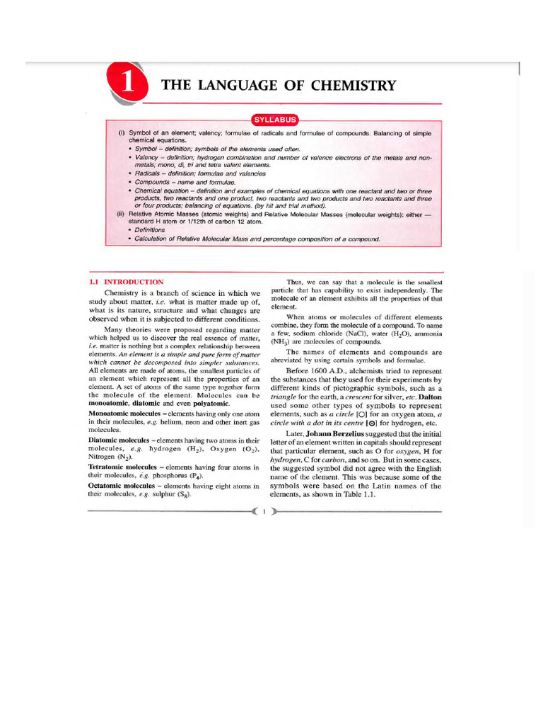 The Language of Chemistry | PDF