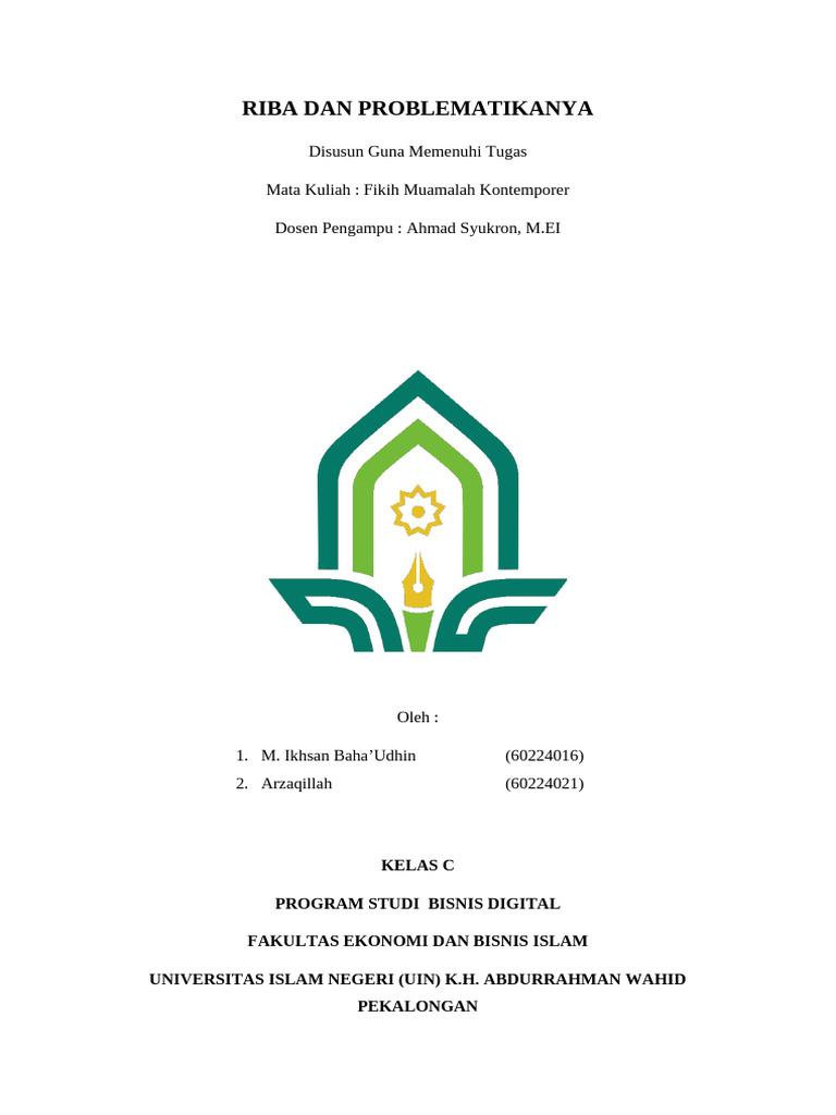 Problematika Riba dalam Ekonomi Islam | PDF