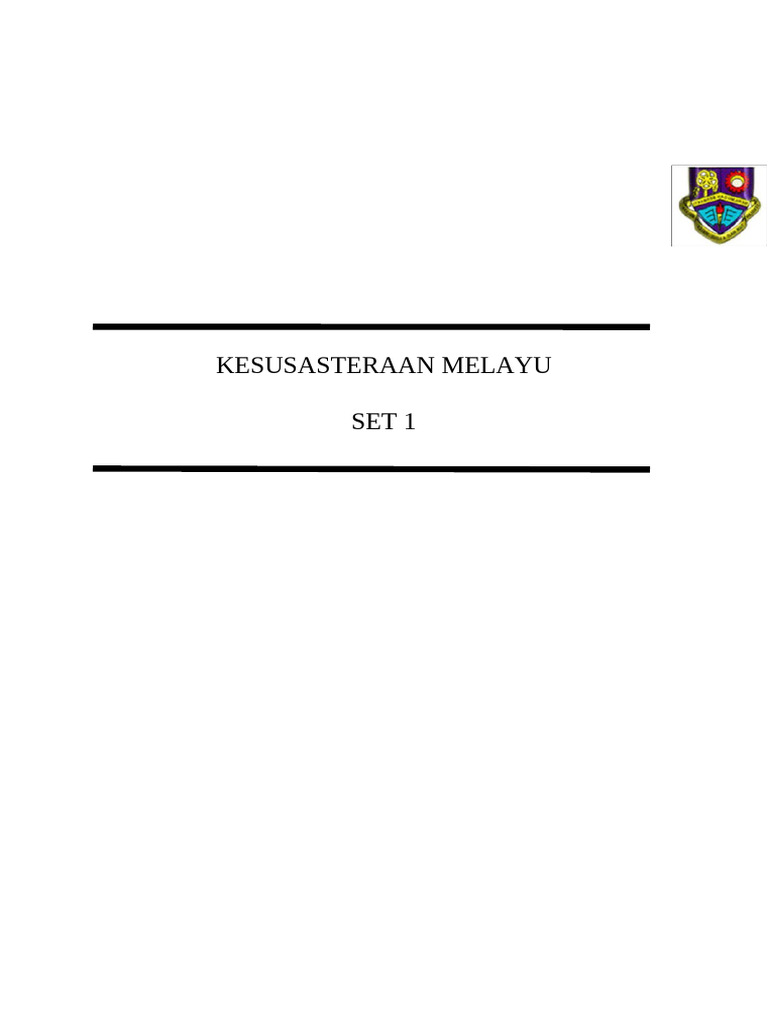 Sastra Set 1 | PDF