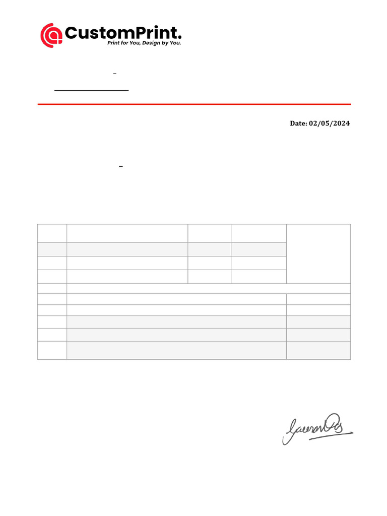 Quotation for Eco Solvent Printing Services | PDF