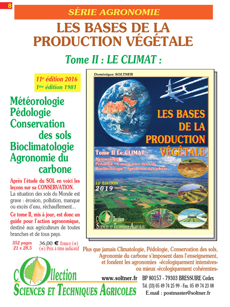 Conservation des sols et climat en agronomie | PDF | Sol (pédologie ...