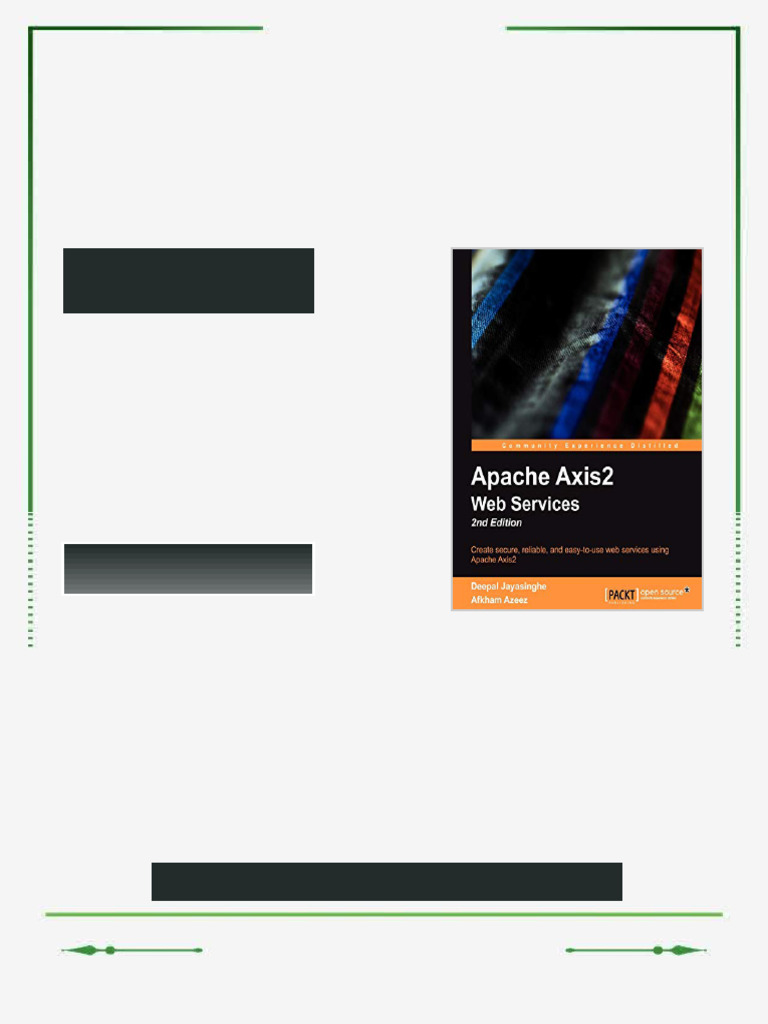 Apache Axis2 Web Services 2nd Edition Deepal Jayasinghe ebook newly ...