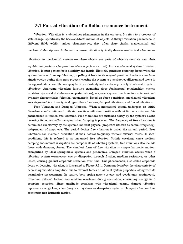 Forced Vibrations | PDF | Oscillation | Resonance