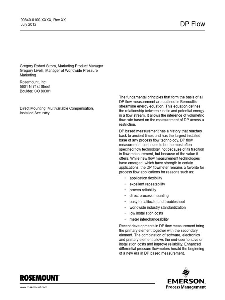 Optimize DP Flow Measurement Accuracy | PDF | Flow Measurement ...
