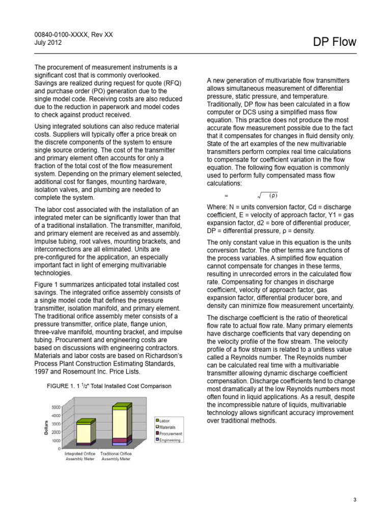 Cost Savings in Flow Measurement Systems | PDF | Fluid Dynamics | Flow ...