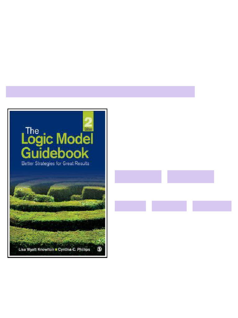 The Logic Model Guidebook Better Strategies for Great Results Lisa ...