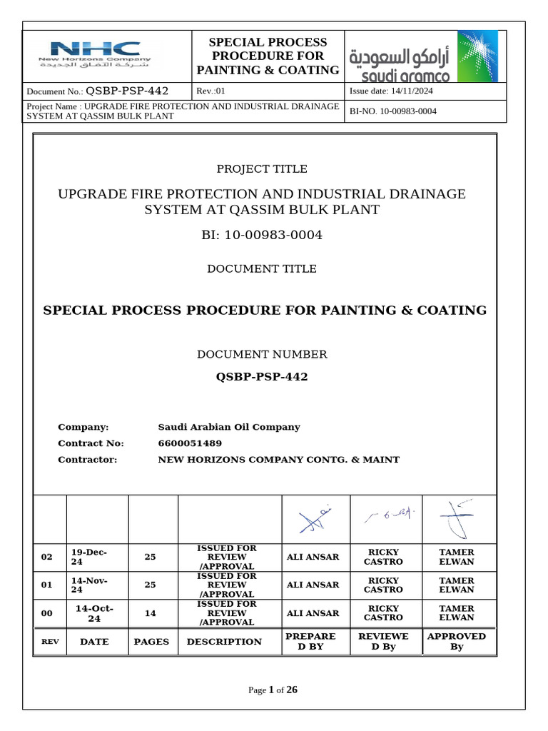 Painting & Coating Procedure Guide | PDF | Paint | Abrasive
