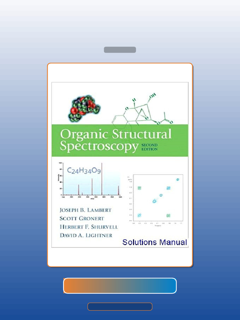 Test Bank for Organic Structural Spectroscopy 2nd Edition Lambert | PDF ...