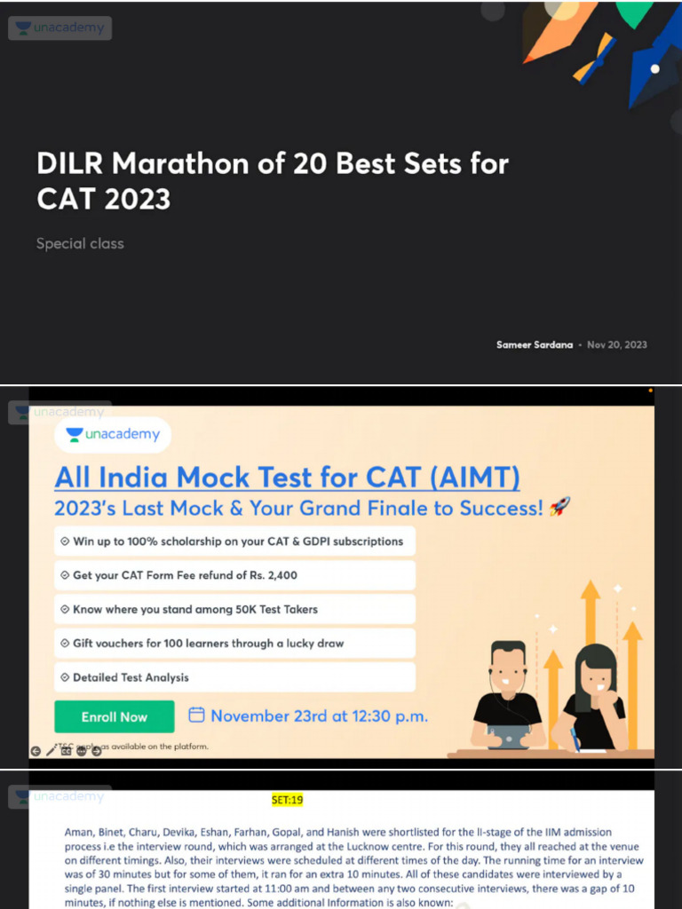 DILR Marathon of 20 Best Sets for CAT 2023 No Anno 3 | PDF