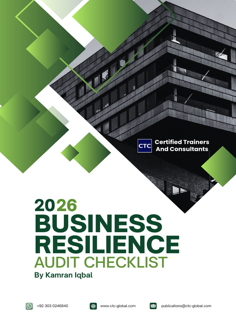 Business Resilience Audit Checklist | PDF | Audit | Risk
