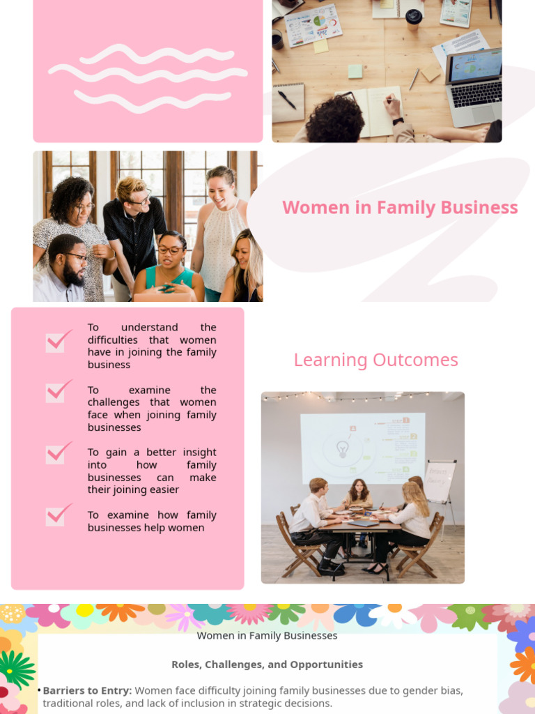 Women in Family Business: Challenges & Roles | PDF | Gender Role ...