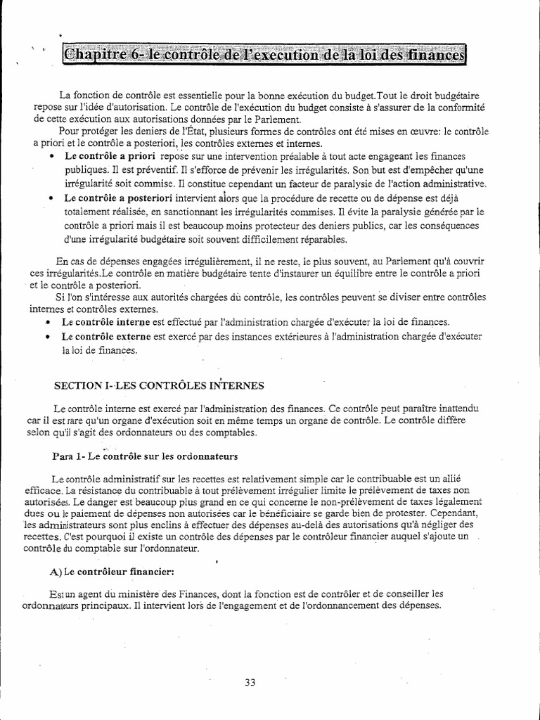 Contrôle budgétaire : A priori et A posteriori | PDF