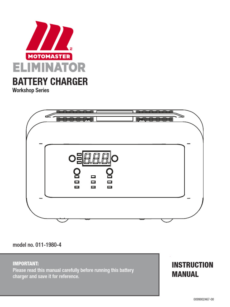 Battery Charger Instruction Manual | PDF | Battery Charger | Energy Storage