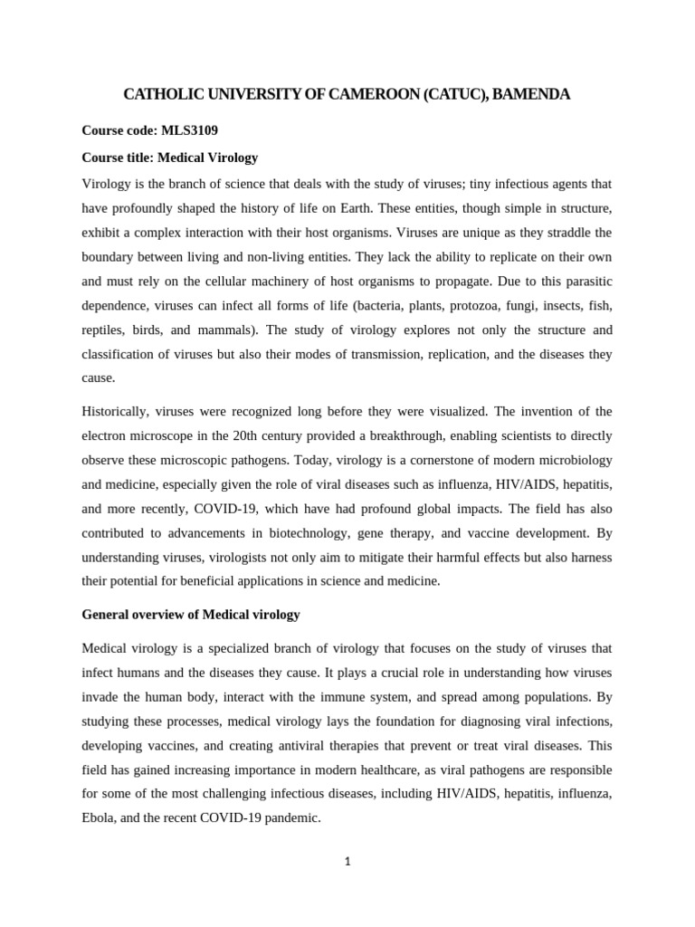 Medical Virology Notess 2 | PDF | Virus | Sense (Molecular Biology)