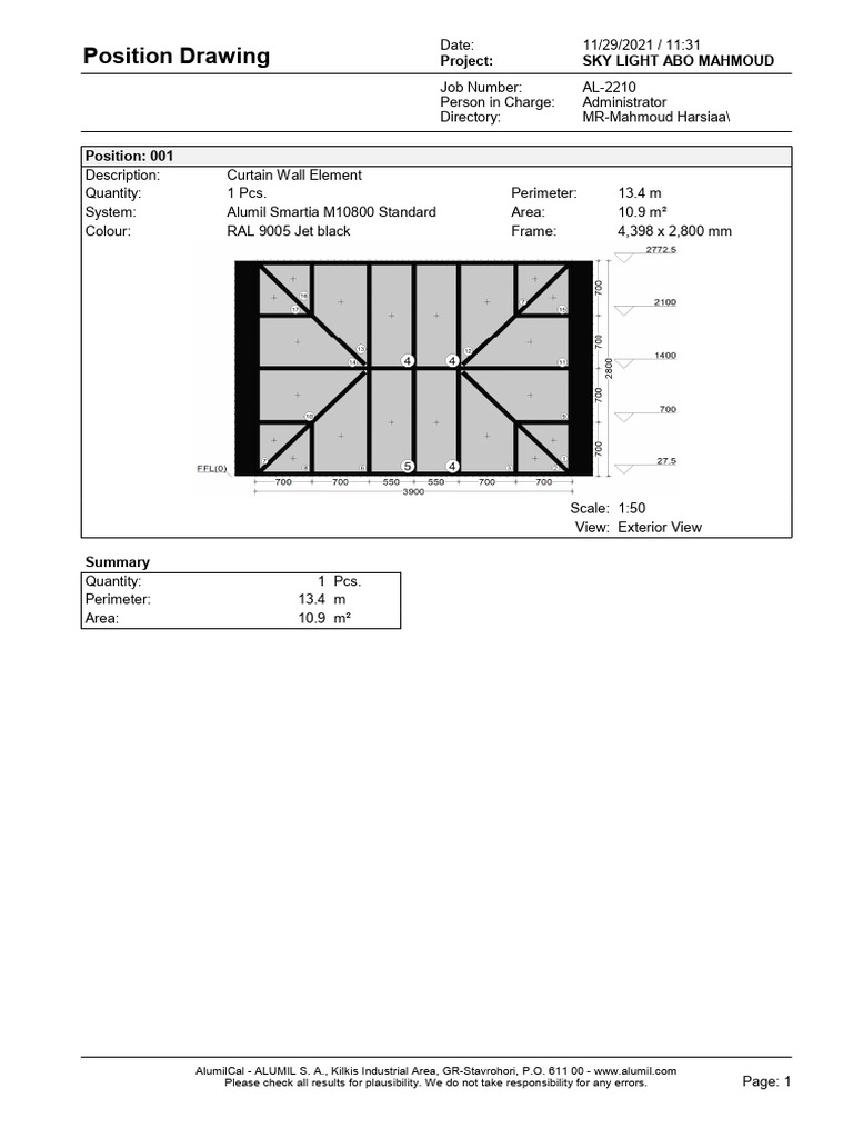 Curtain Wall Element Specifications | PDF | Components | Building ...