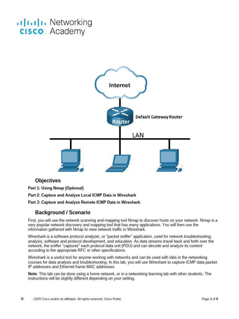 37.5.4 Lab - Use Network Tools to Learn About a Network | PDF ...