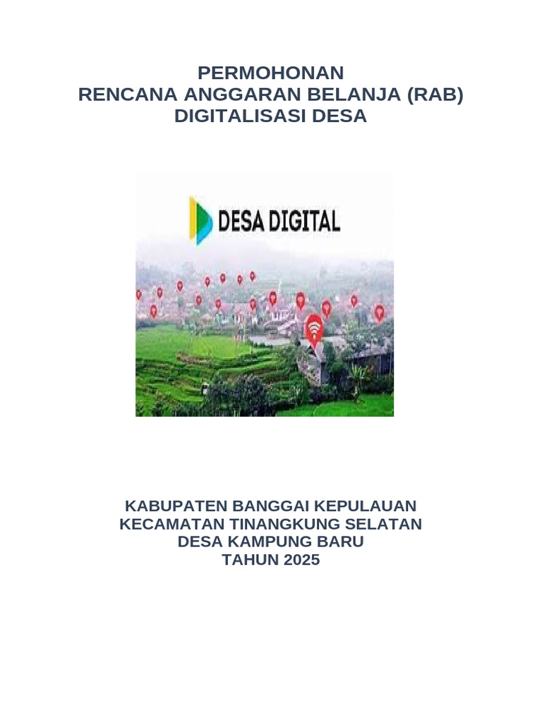 RAB Digitalisasi Desa 2025 Banggai | PDF