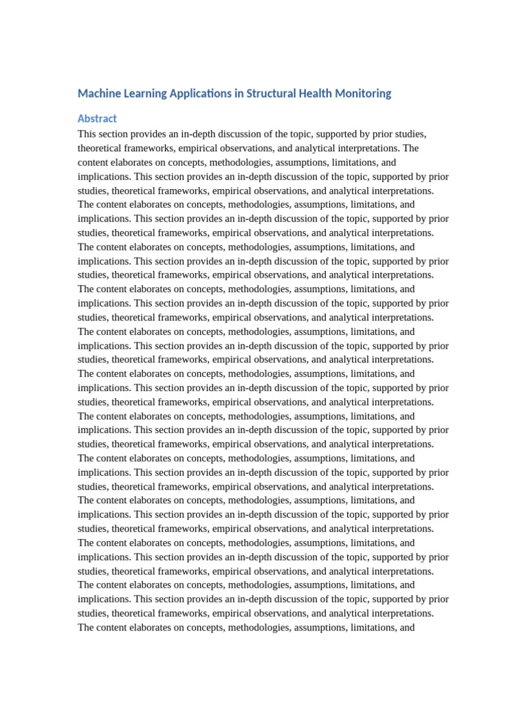 Machine Learning in Structural Health Monitoring | PDF | Methodology ...