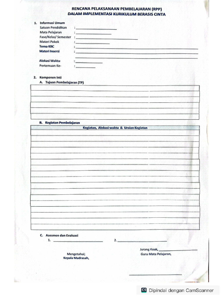 Format Rpp Kbc (2) | PDF