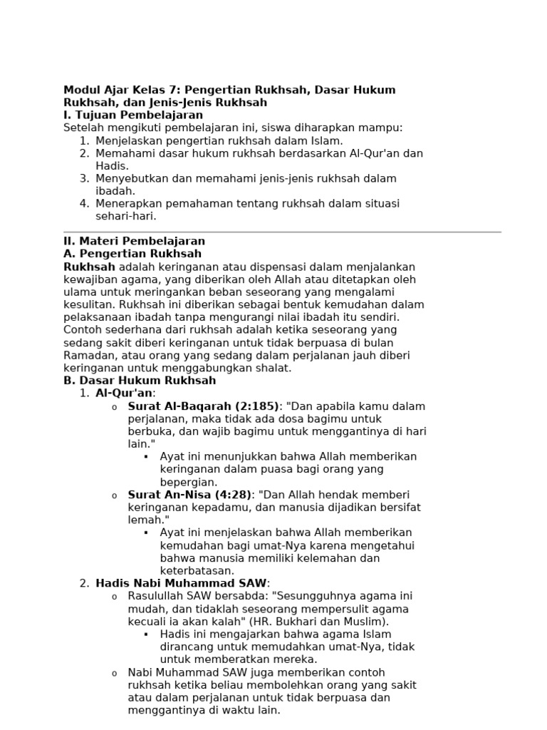 Memahami Rukhsah dalam Ibadah Islam | PDF