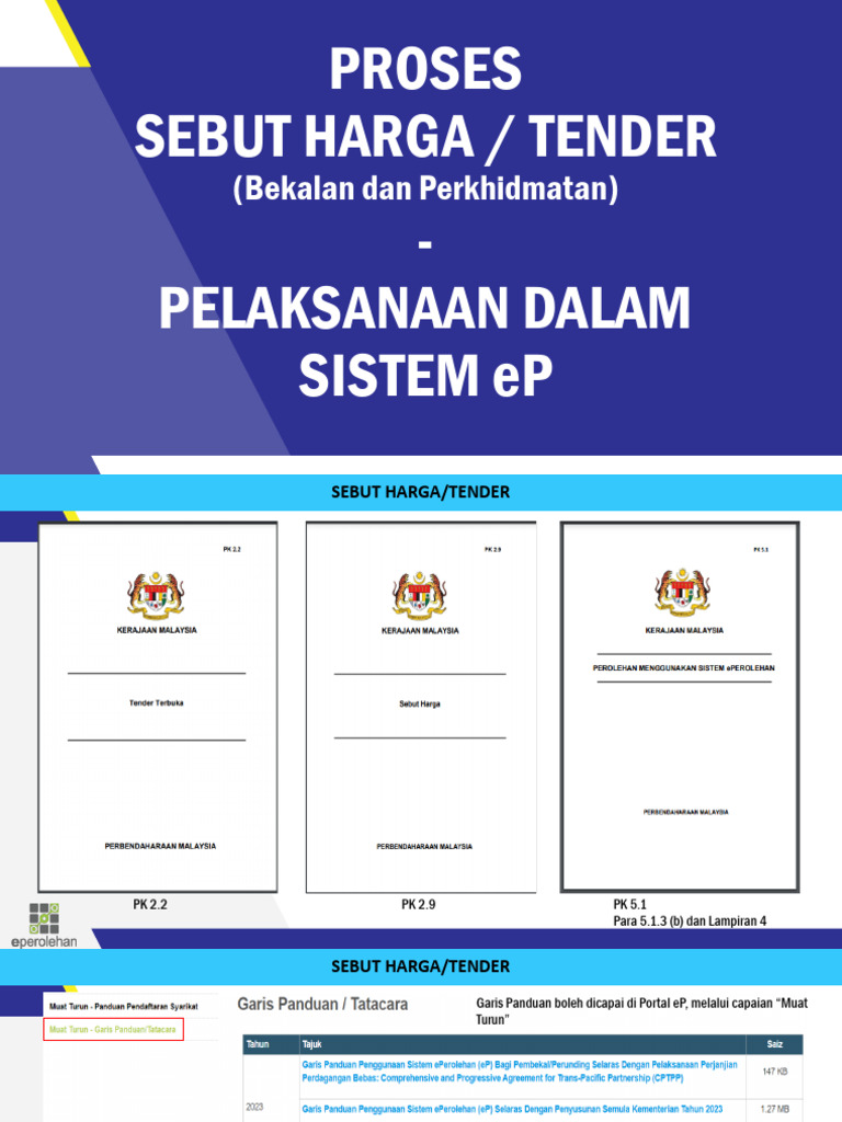 Slide Aliran Proses Sebut Harga Dan Tender | PDF