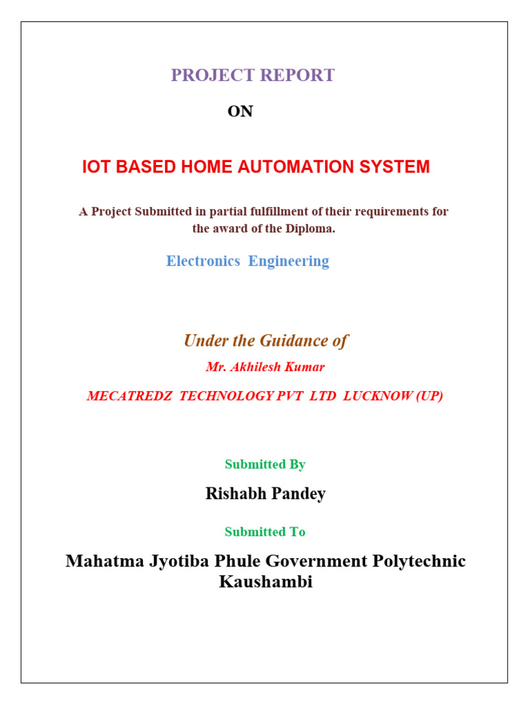 Rishabh Pandey IOT | PDF | Internet Of Things | Computer Network