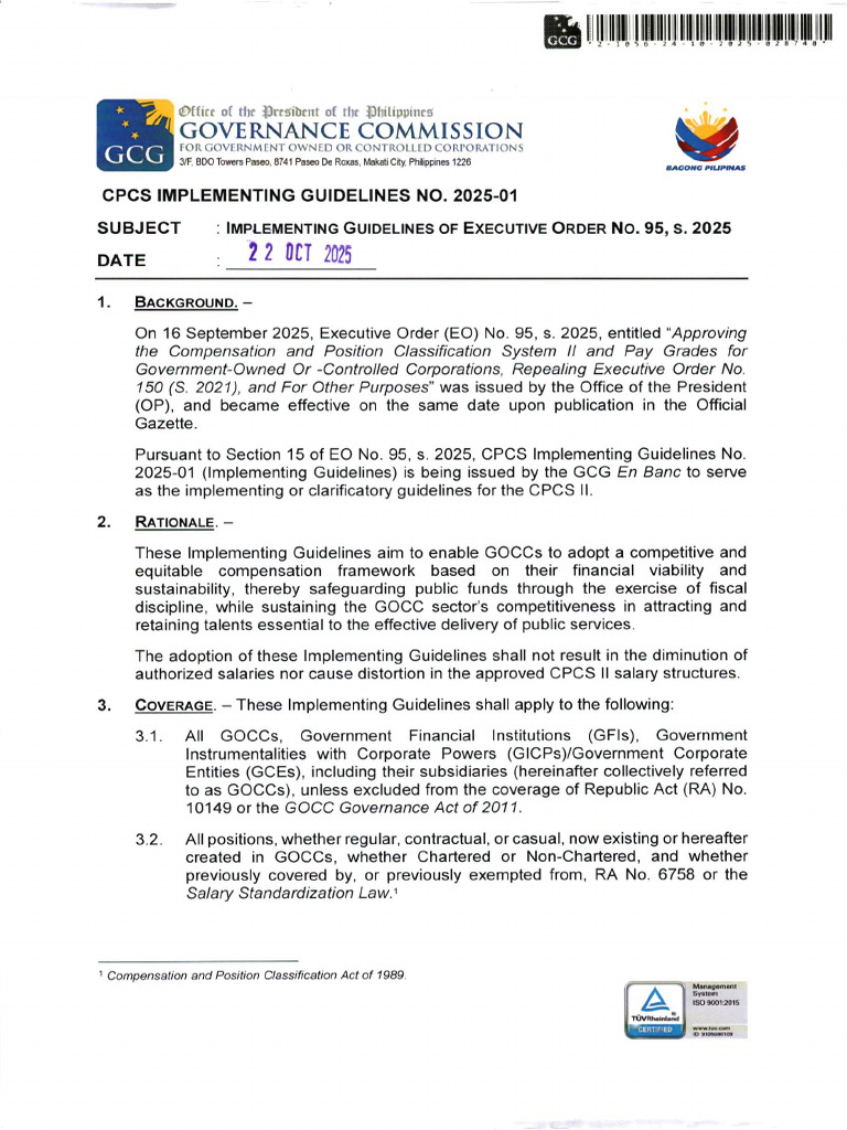 CPCS Circular 2025-01 | PDF