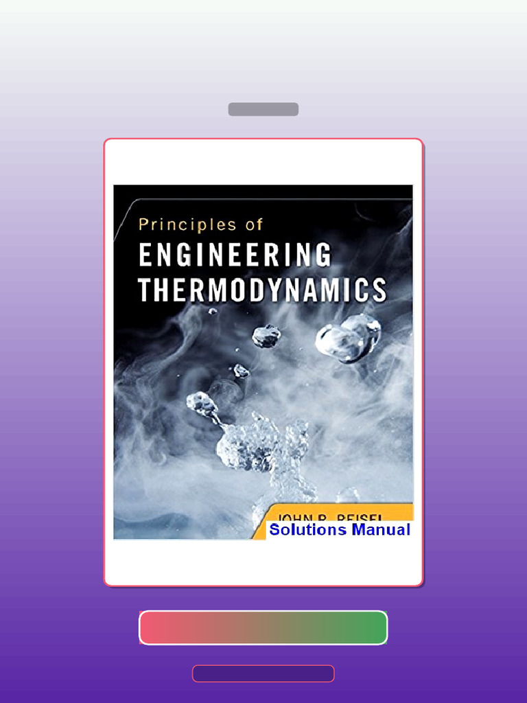 Test Bank for Principles of Engineering Thermodynamics 1st Edition ...