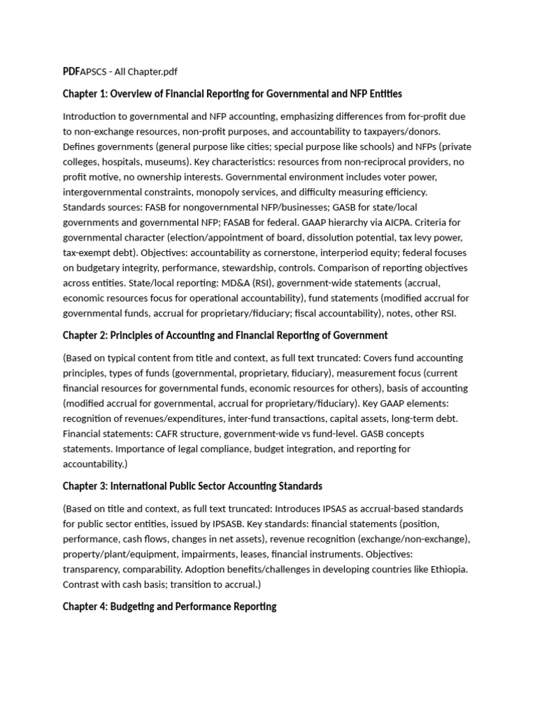 Acc for Public Sector | PDF | Fund Accounting | Debits And Credits