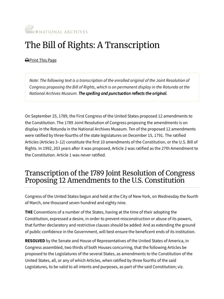 Bill of Rights -Sample | PDF | United States Bill Of Rights | Jury Trial