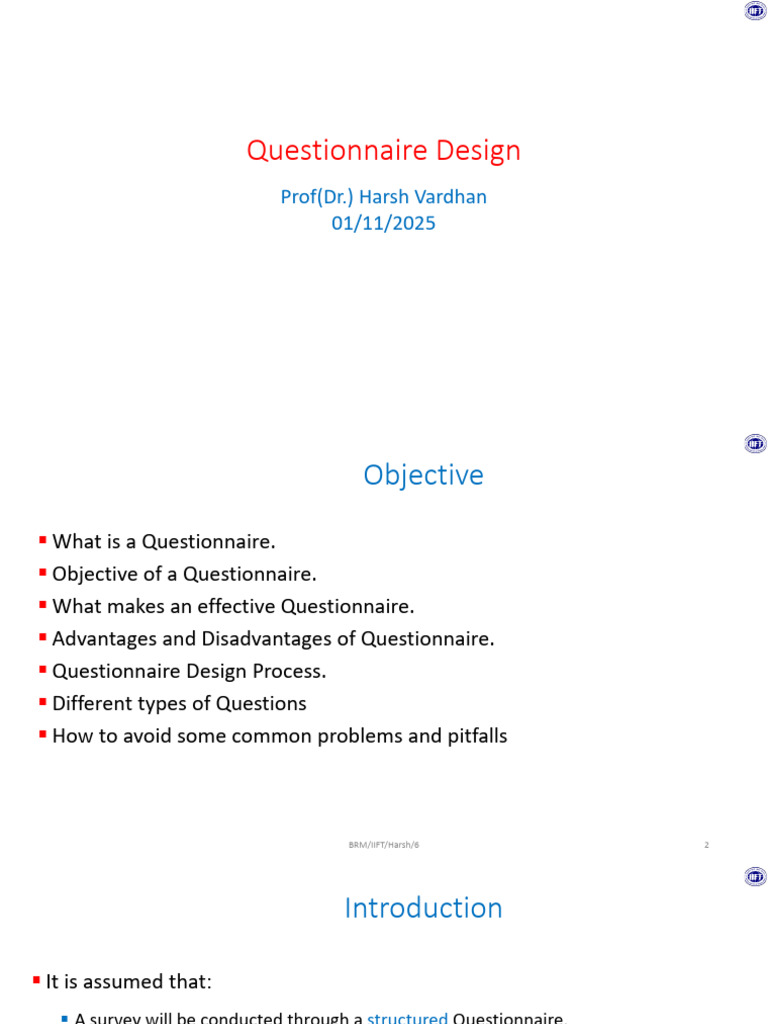 Effective Questionnaire Design Guide | PDF | Questionnaire | Page Layout