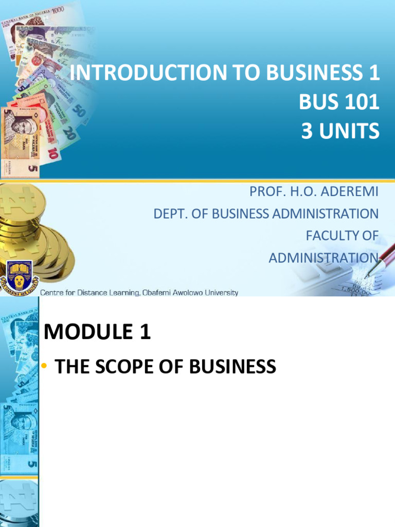 Bus 101 Complete Slides Tentative | PDF | Business | Commerce