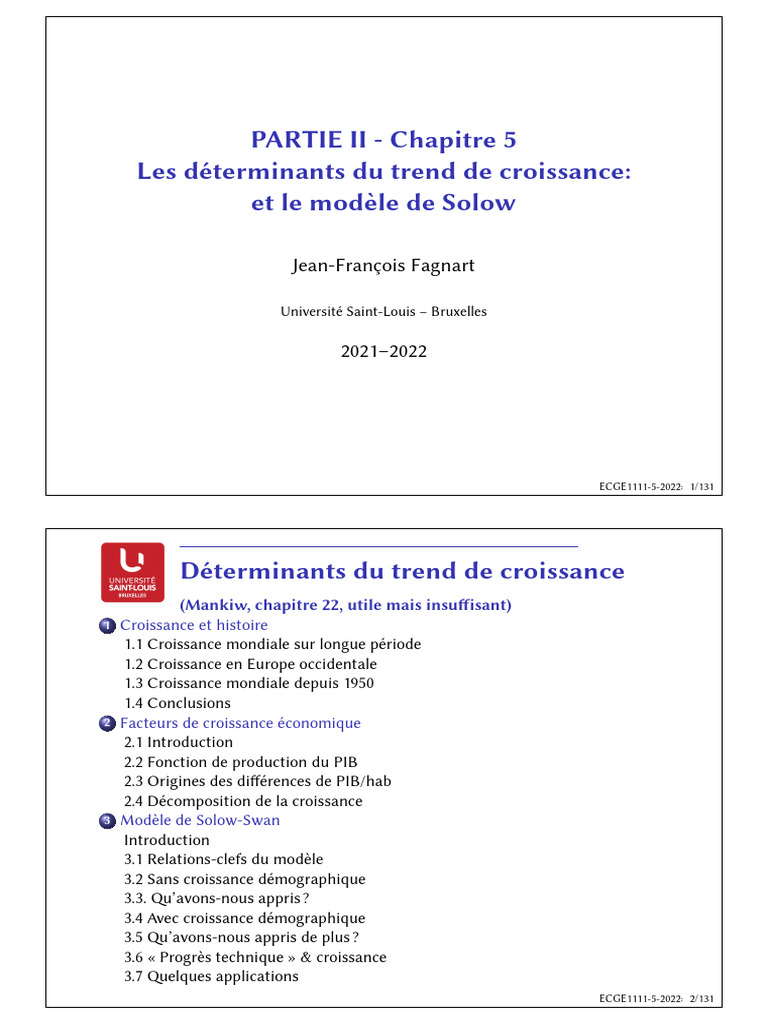 Déterminants de la croissance économique | PDF | Croissance économique ...