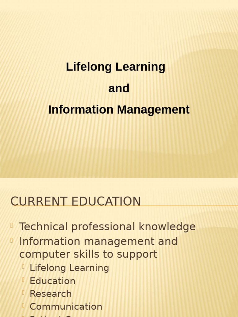 Lifelong Learning in Healthcare Management | PDF | Learning | Evidence ...