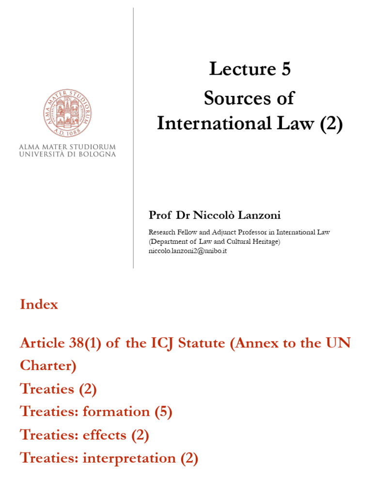 Sources of International Law: Treaties Explained | PDF | Treaty ...