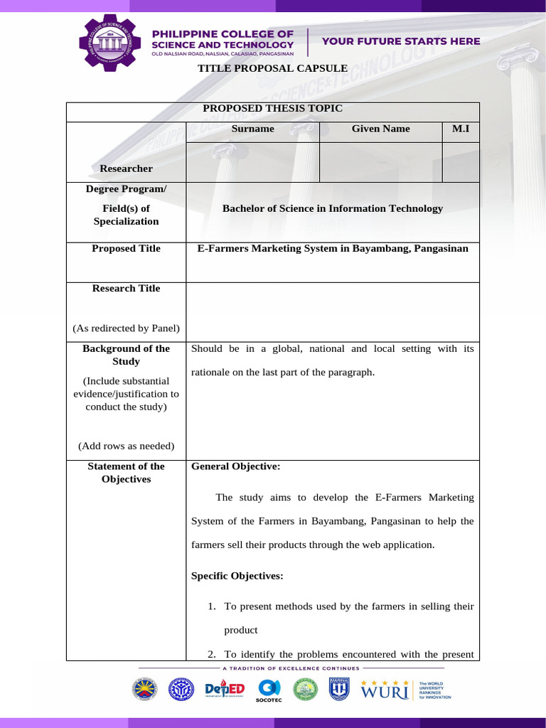 Title-Proposal-Sample-Content | PDF | Software Quality | Scientific Method