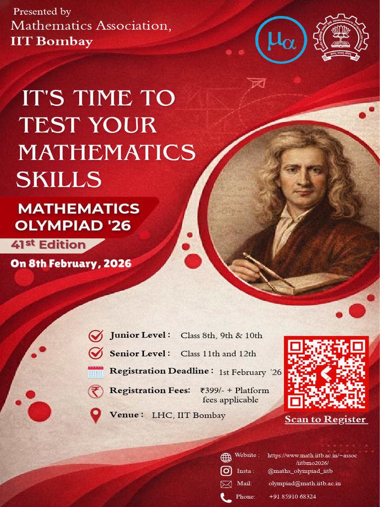 IIT Bombay Mathematics Olympiad '26 | PDF | Mathematics | Learning