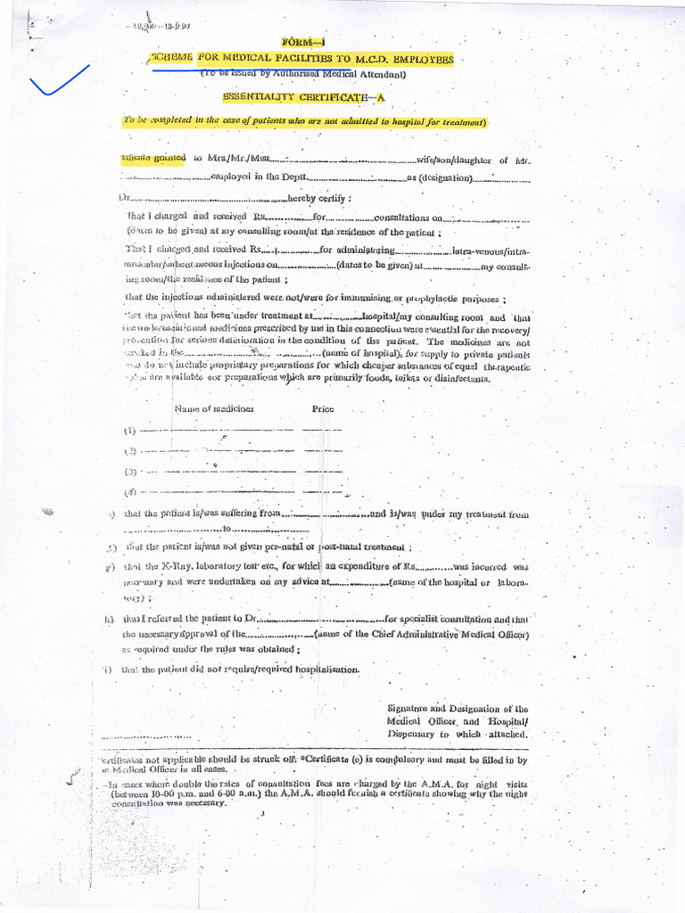 MEDICAL FORM MCD NORTH | PDF