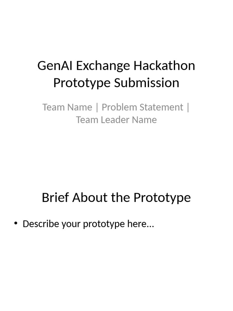 Hackathon PPT Template | PDF