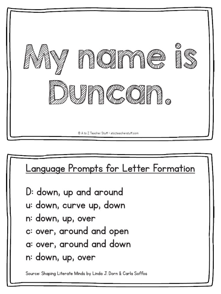 Letter Formation Prompts for Kids | PDF
