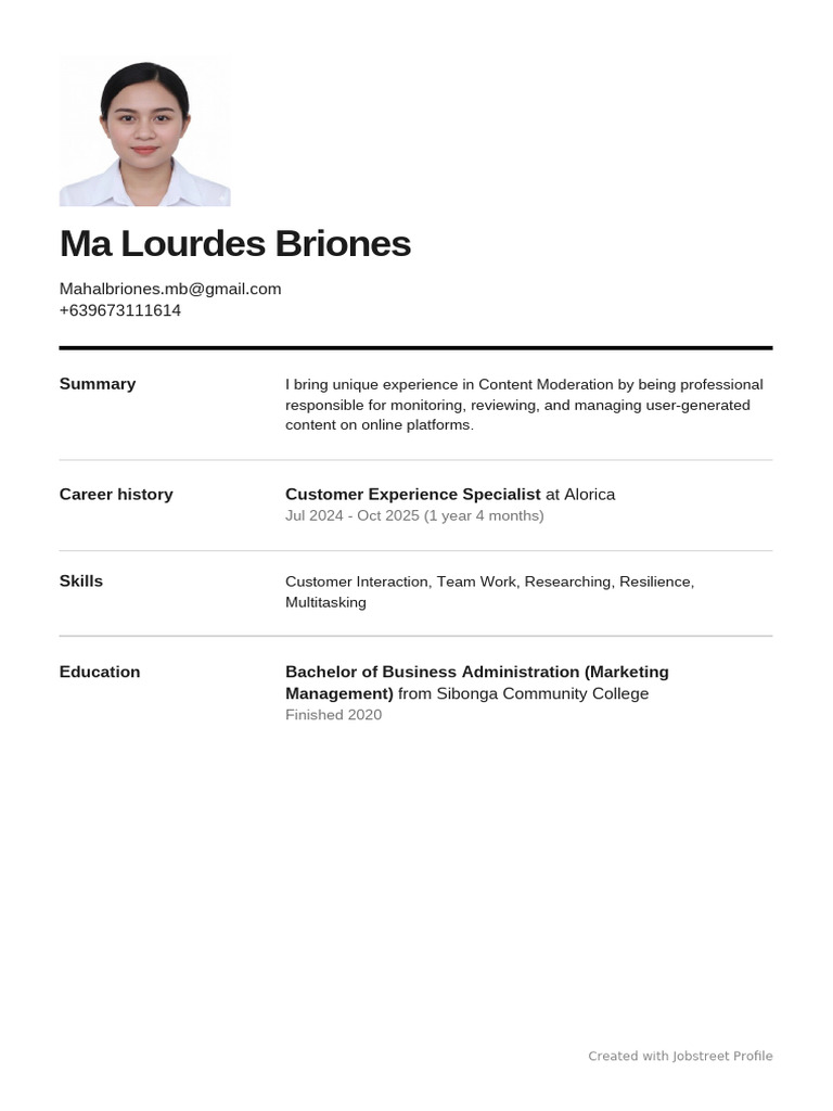 MBRIONES Jobstreet Resume (1) | PDF