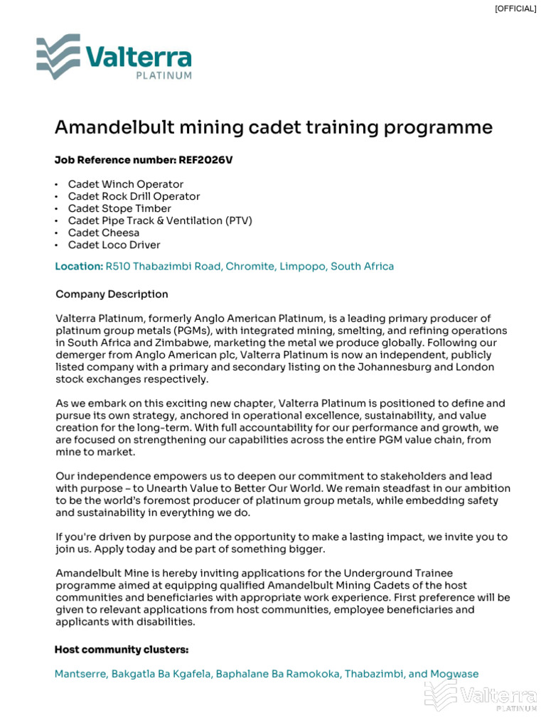 Cadetship Programme (02) | PDF