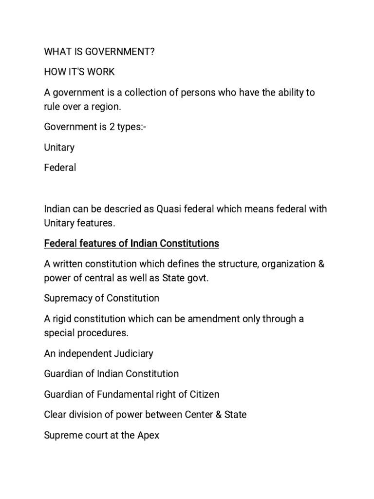Overview of Indian Government Structure | PDF | Government Of India ...