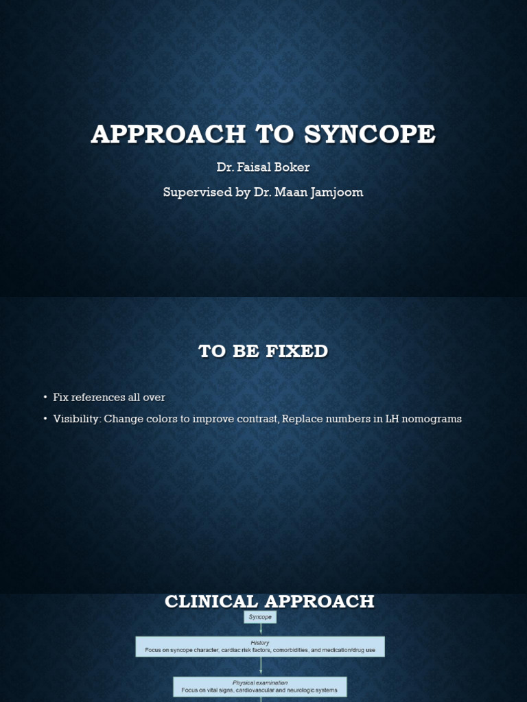 Clinical Approach to Syncope Management | PDF | Electrocardiography | Heart