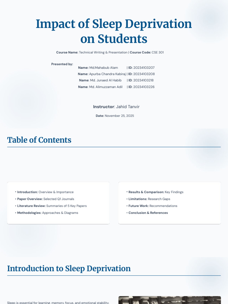 Sleep Deprivation's Impact on Students | PDF | Sleep | Sleep Deprivation