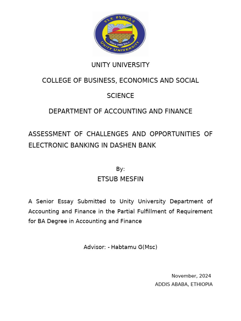 ESTUB MESFINfinal Draft Estub New 1 | PDF | Debit Card | Credit Card