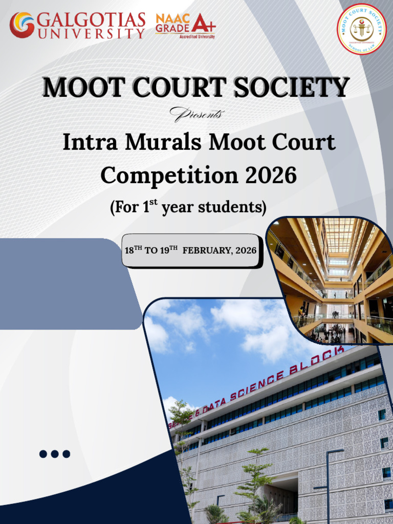 Intra Murals Moot Court Comp 2026 | PDF | Tort | Common Law
